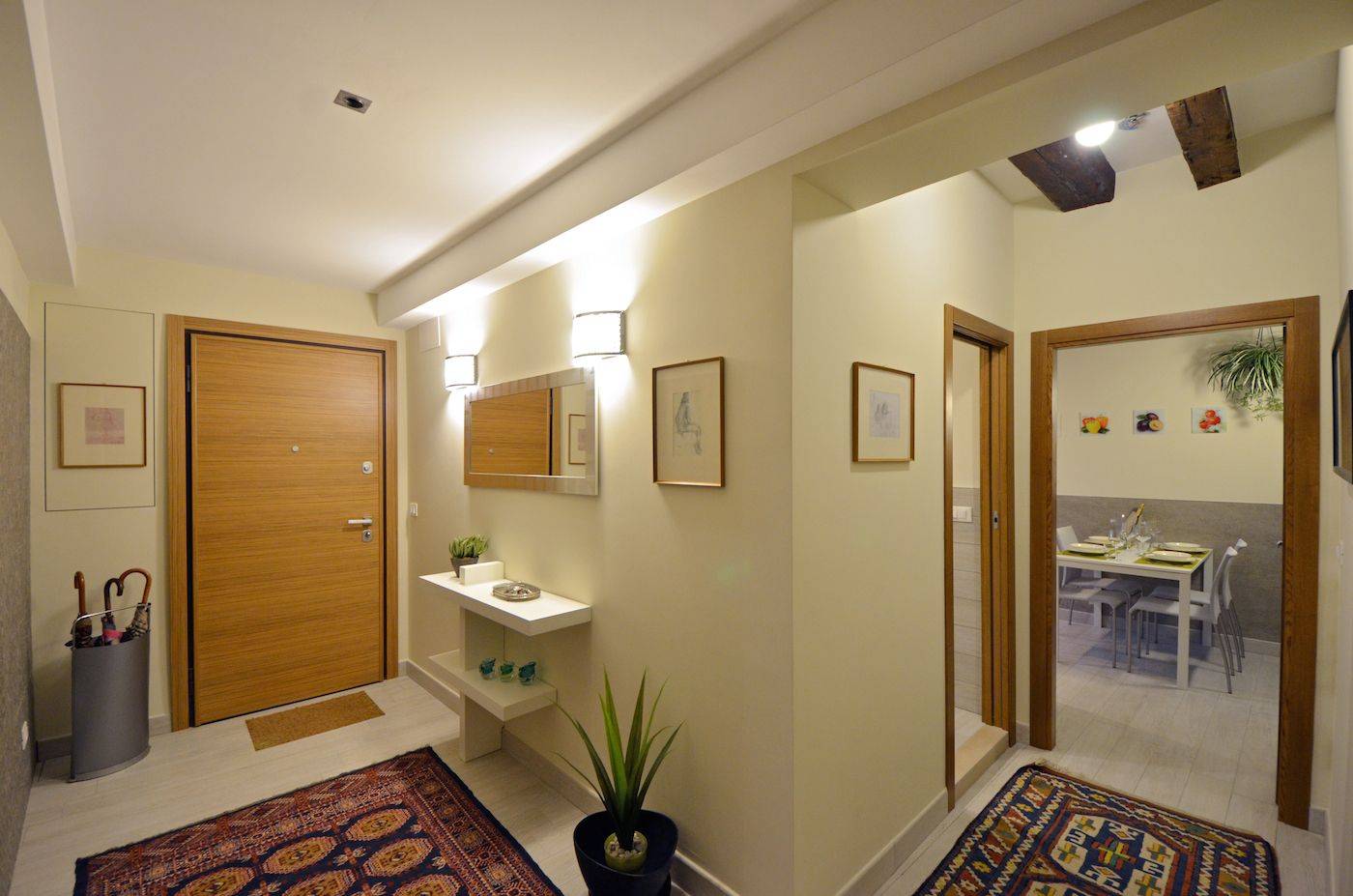 from the entrance room to the kitchen