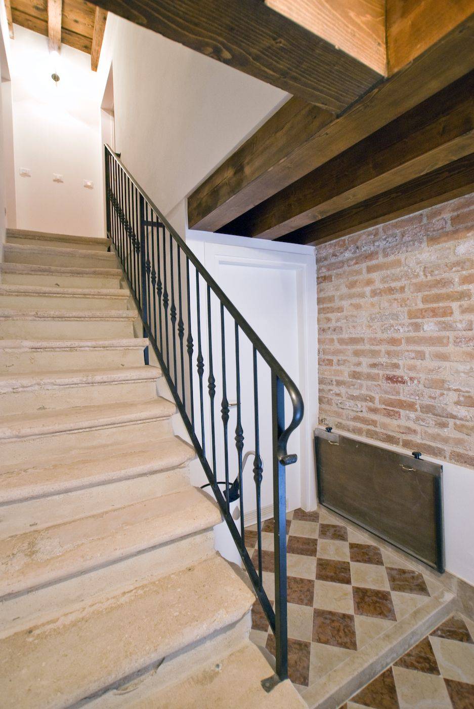 only one flight of stairs to reach the flat