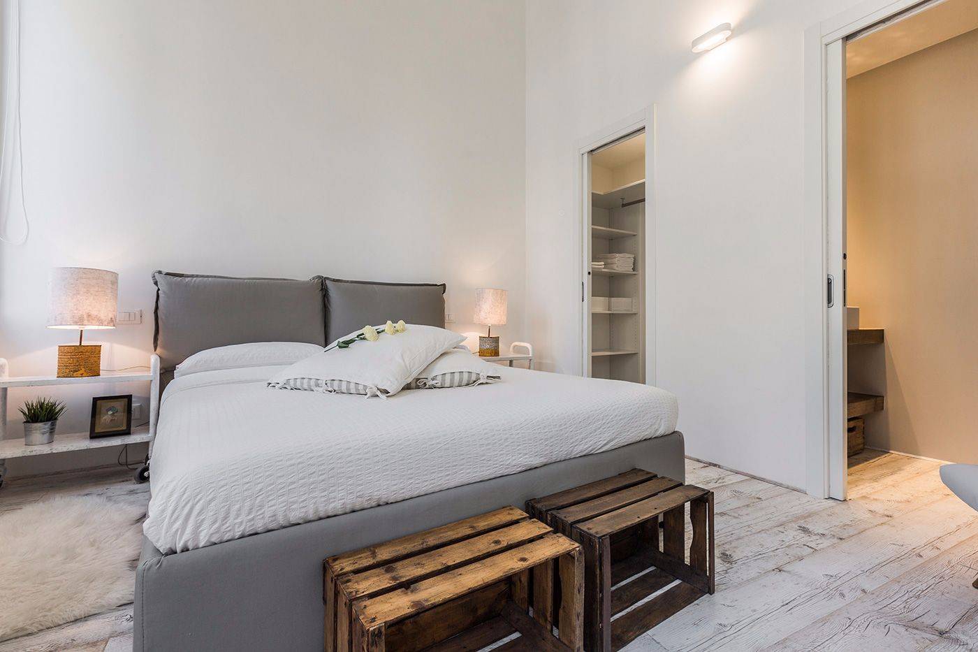 master bedroom with walk-in wardrobe and en-suite bathroom