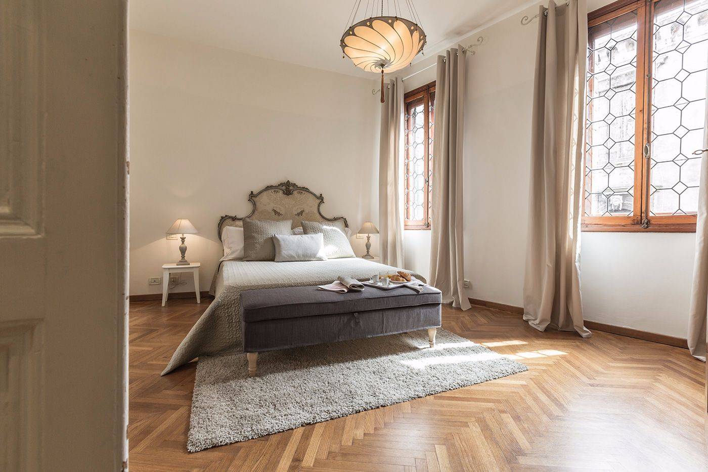 the master bedroom is very spacious and elegant