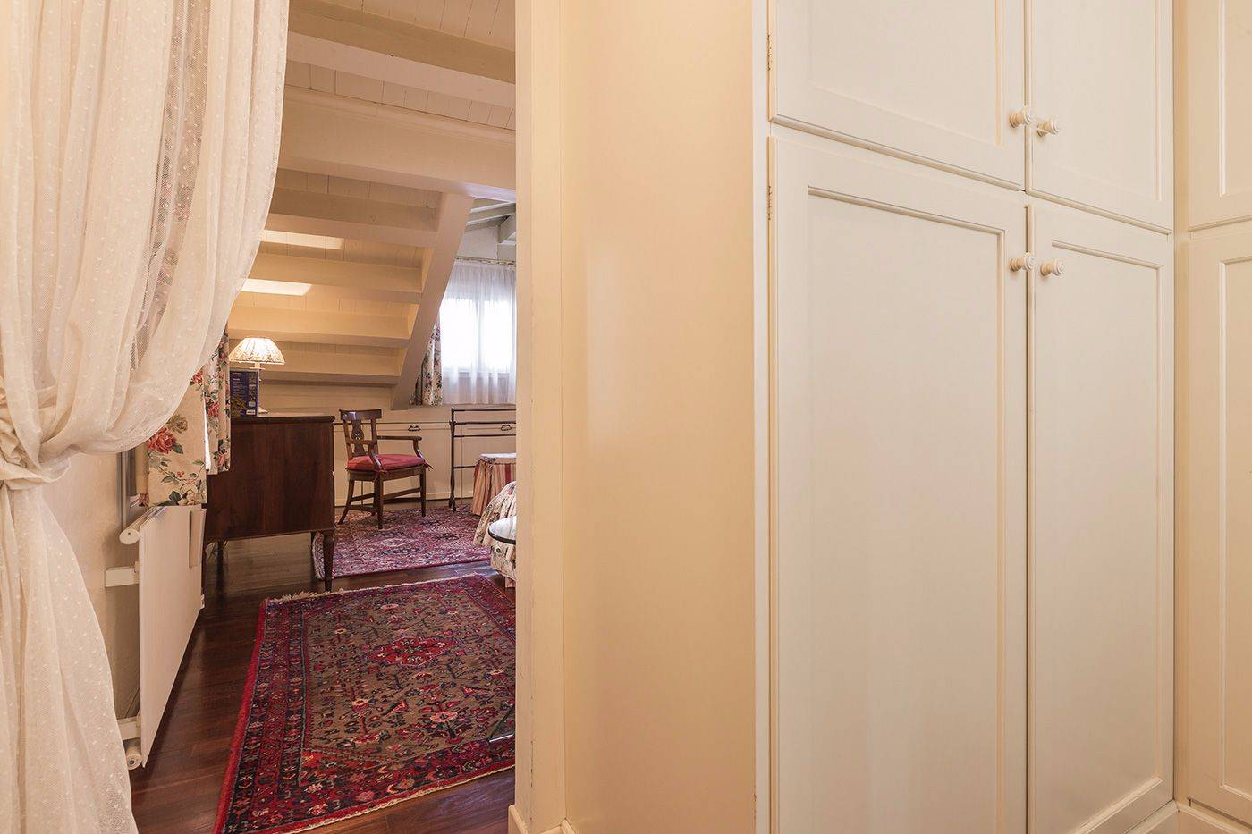 bright and spacious walk-in wardrobe