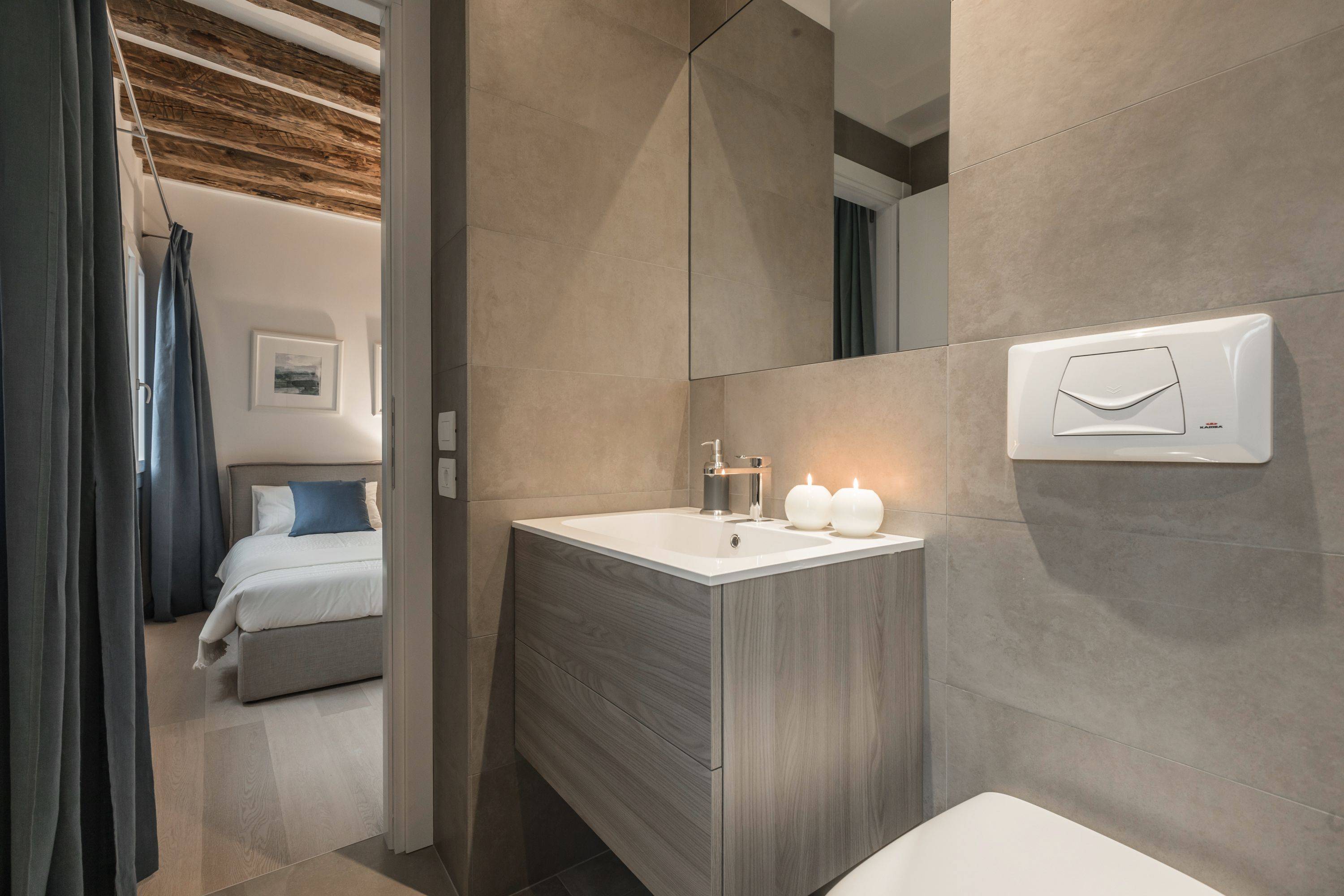 stylish en-suite bathroom of the second bedroom