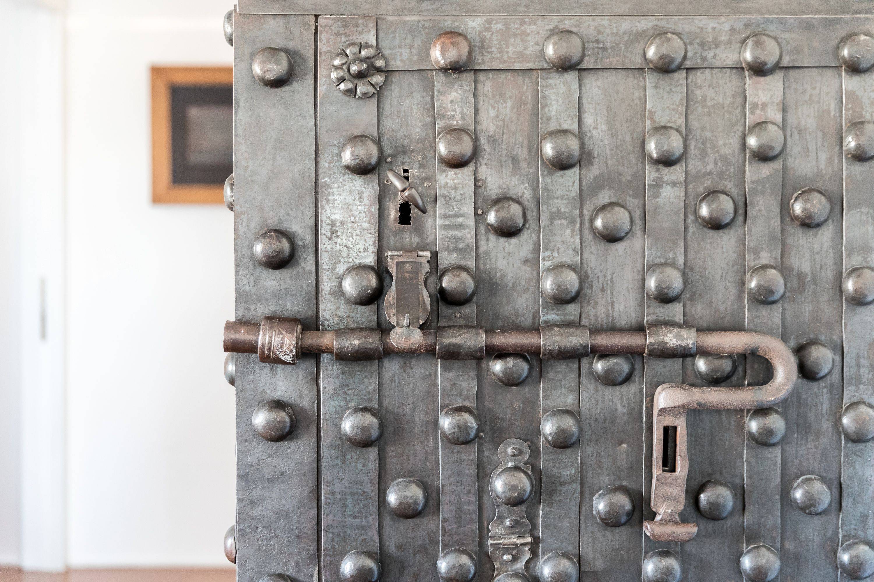 the antique safe is a real masterpiece