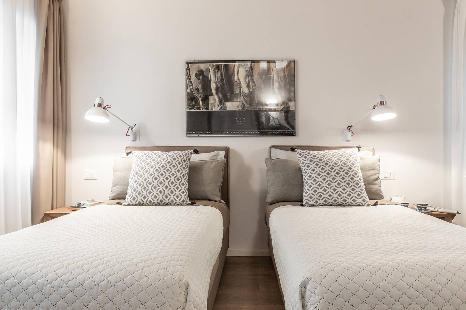 this room can be used with 2 singles or a king size double bed