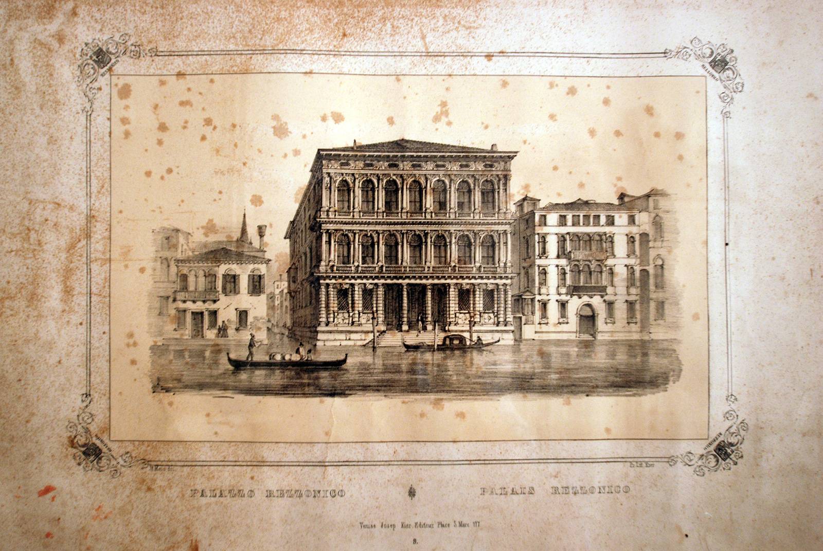Rezzonico Palace antique print