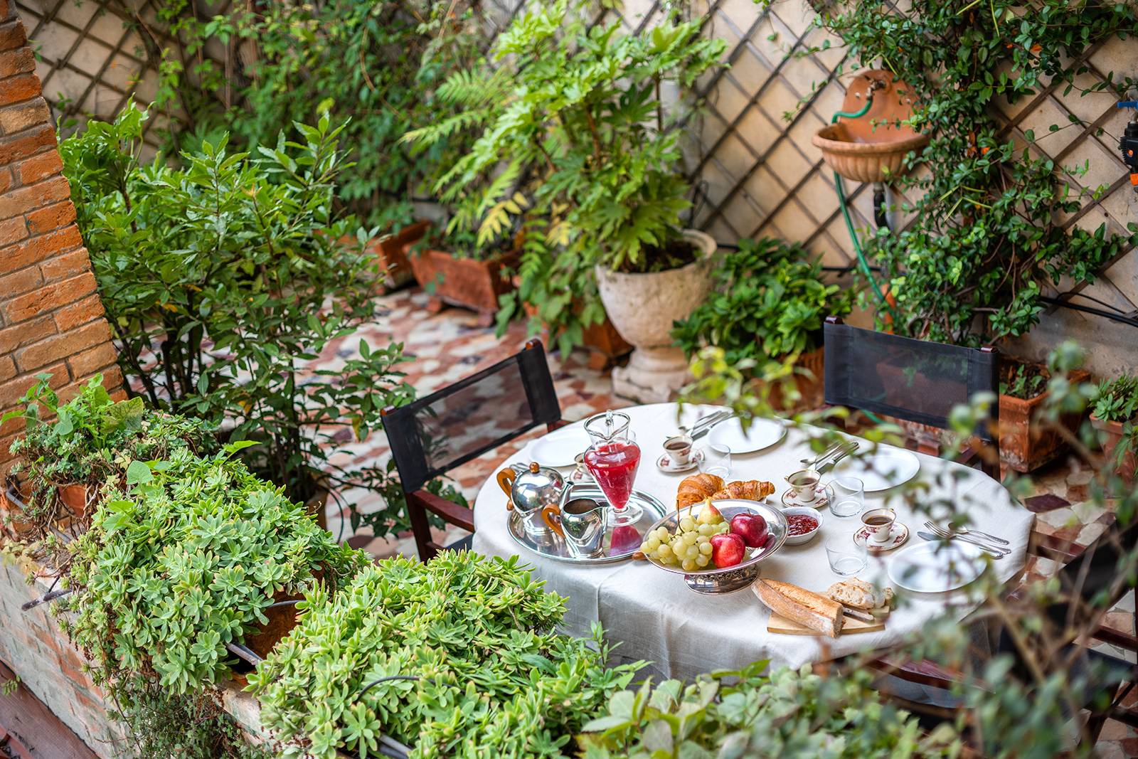 the Gritti Terrace is a peaceful green oasis 