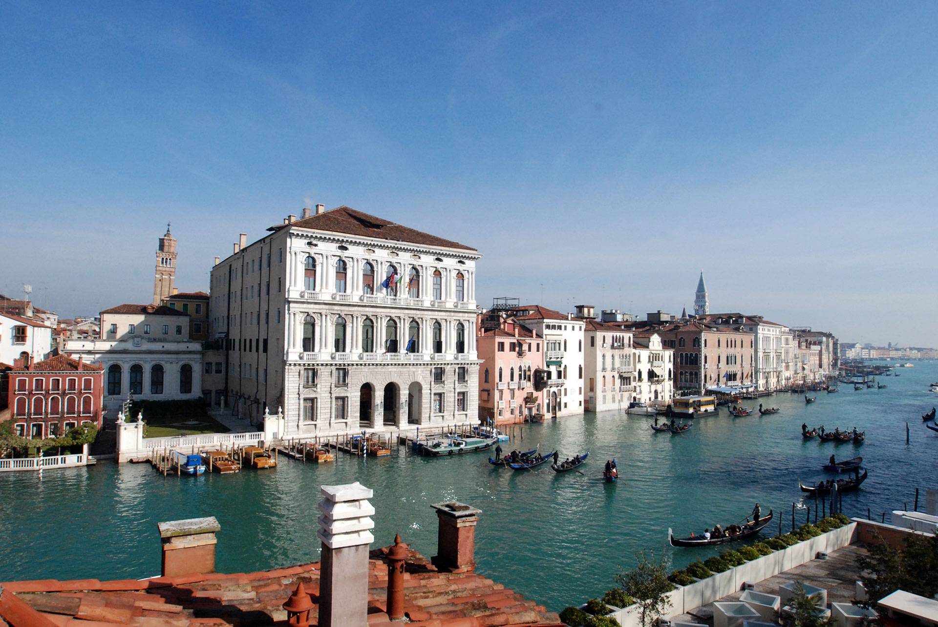 Stunning view from the Guggenheim terrace on the Grand Canal
