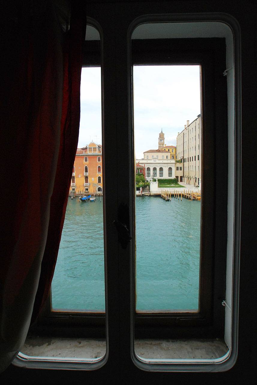 through the windows you can see the Grand Canal
