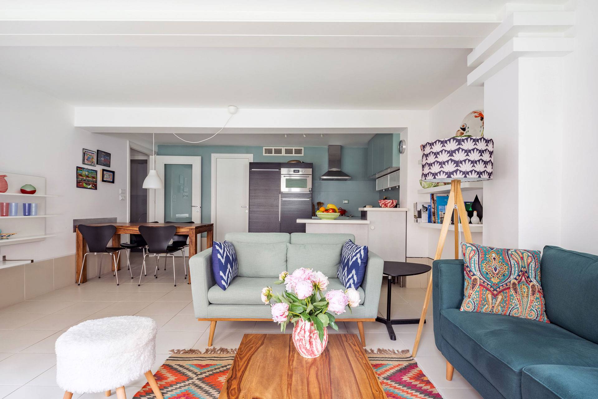 spacious living room with canal view and functional kitchen spacious living room with canal view and functional kitchen