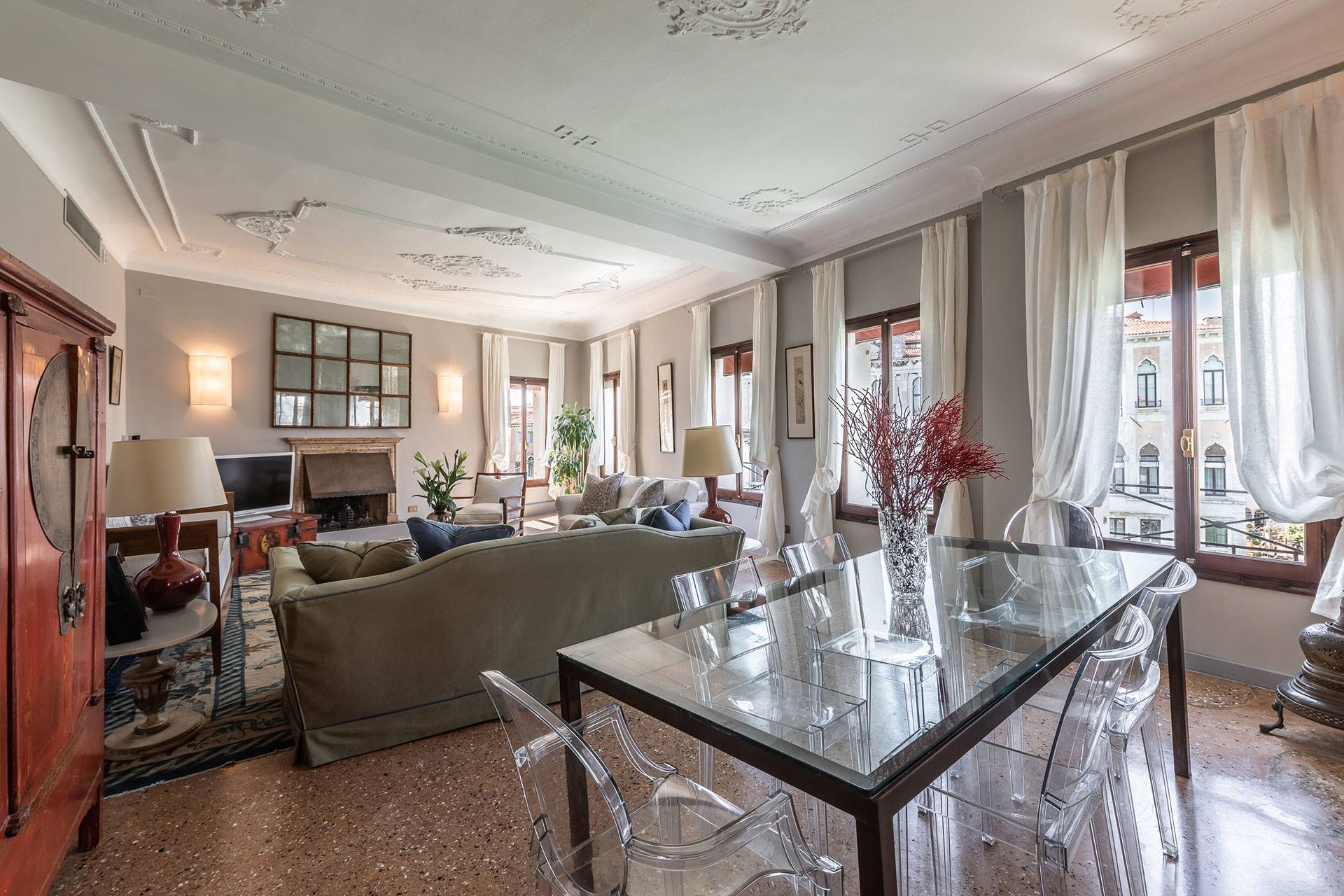 the view is enjoyable from the many windows of the living room the view is enjoyable from the many windows of the living room