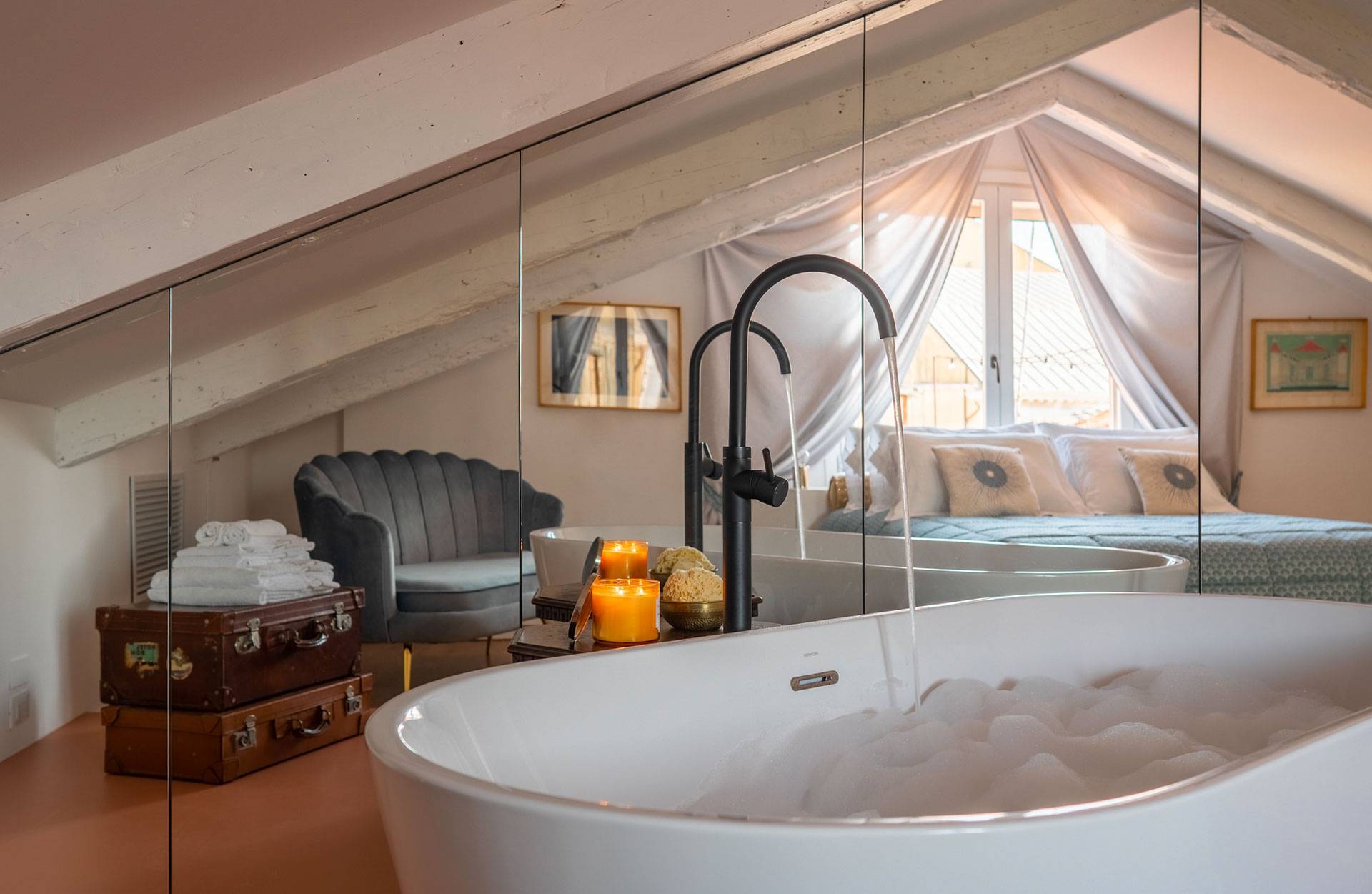 romantic free-standing bathtub 