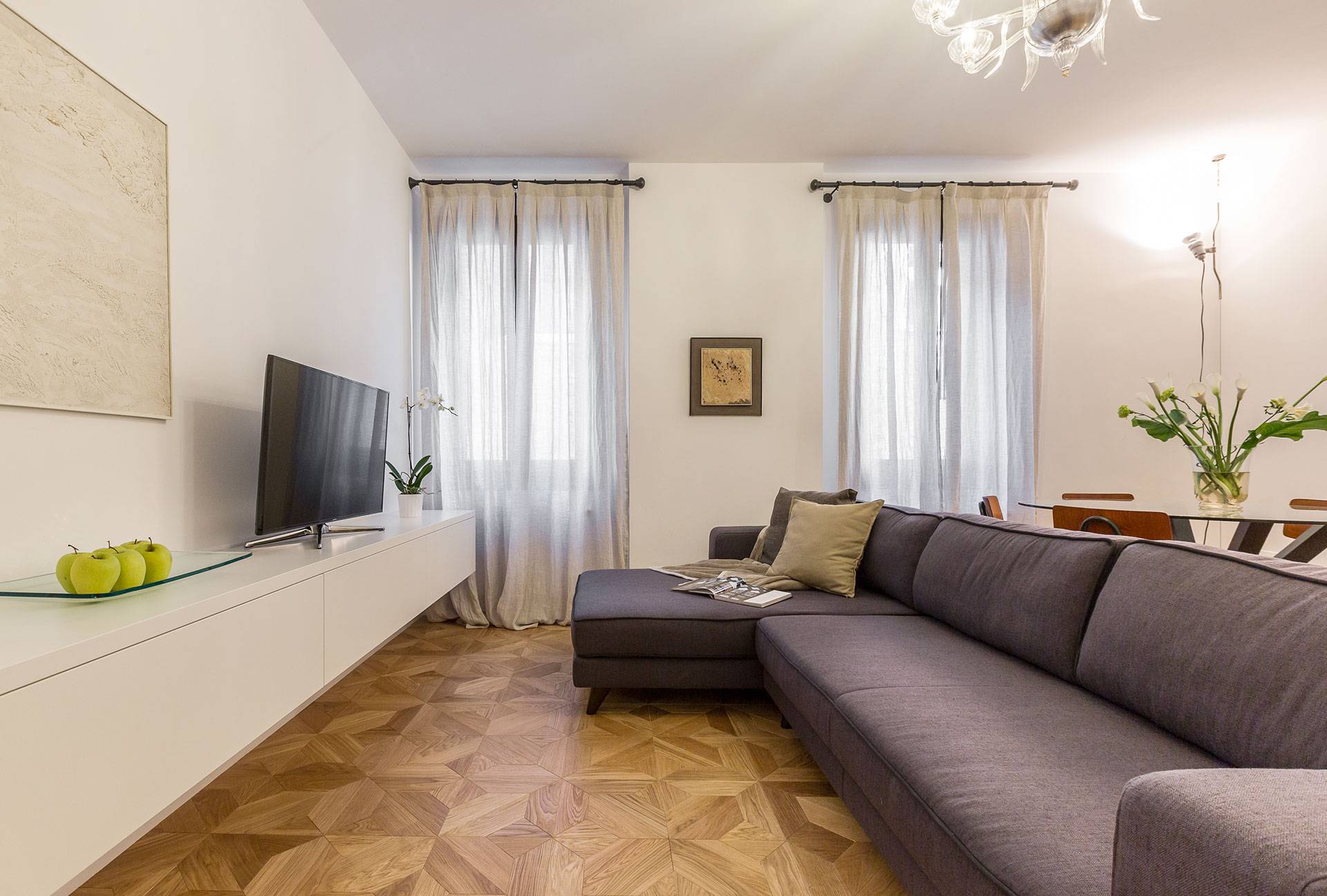 the Aida apartment living room: style and comfort guaranteed
