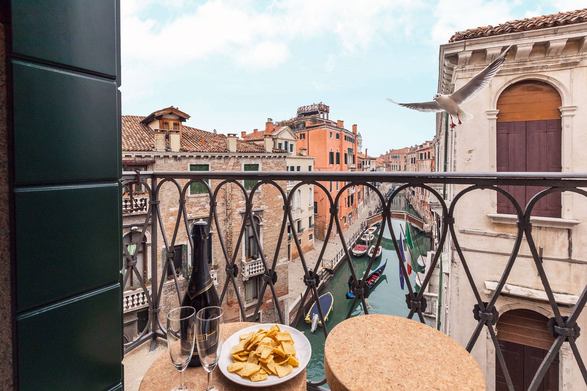 the view from the balcony of the Canaletto is Truly Venetian!