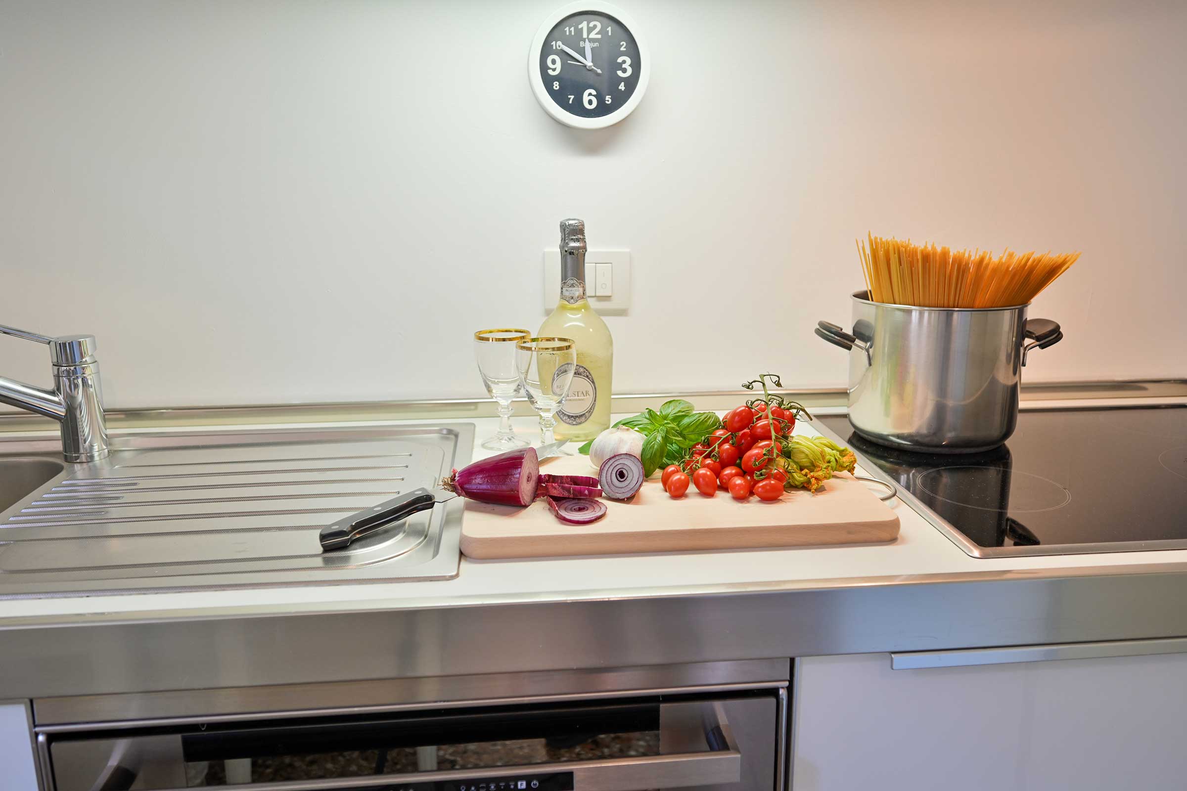 a well equipped and functional kitchen