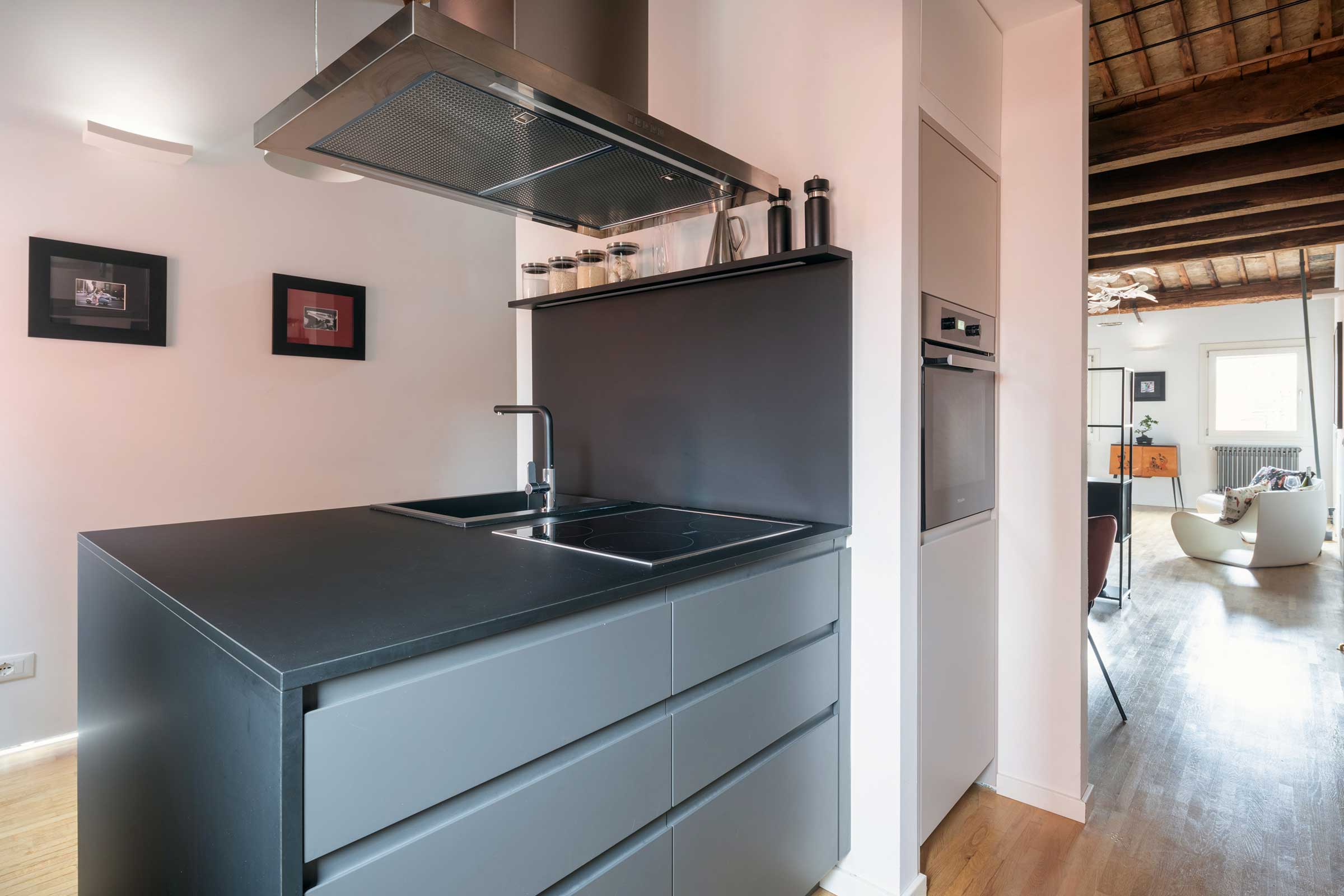 compact but functional fully equipped kitchen