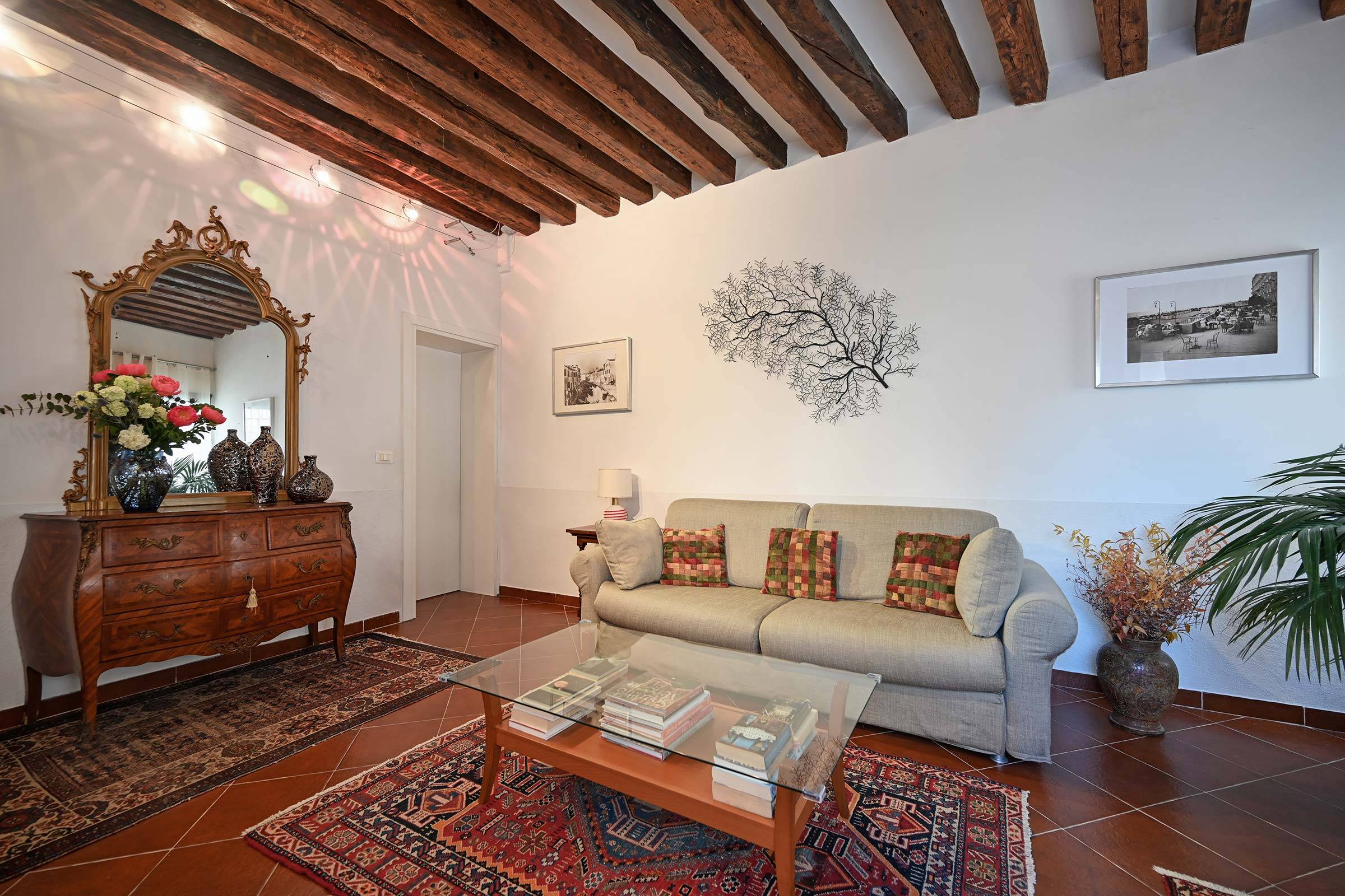 refined antiques and plenty of natural light