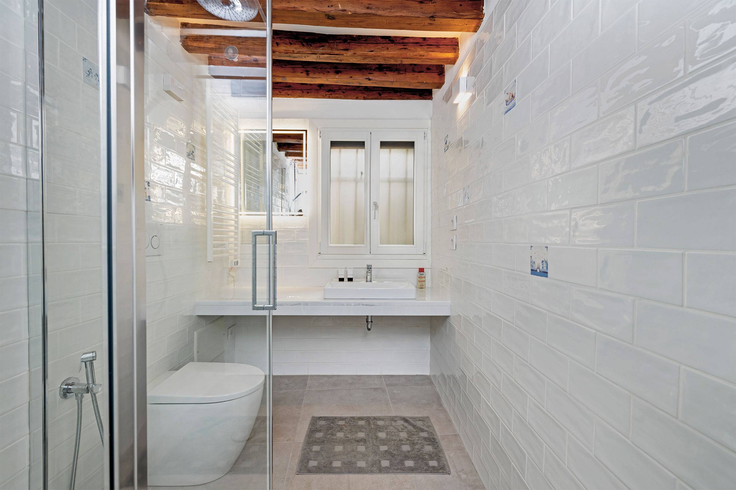 large bathroom with shower  large bathroom with shower