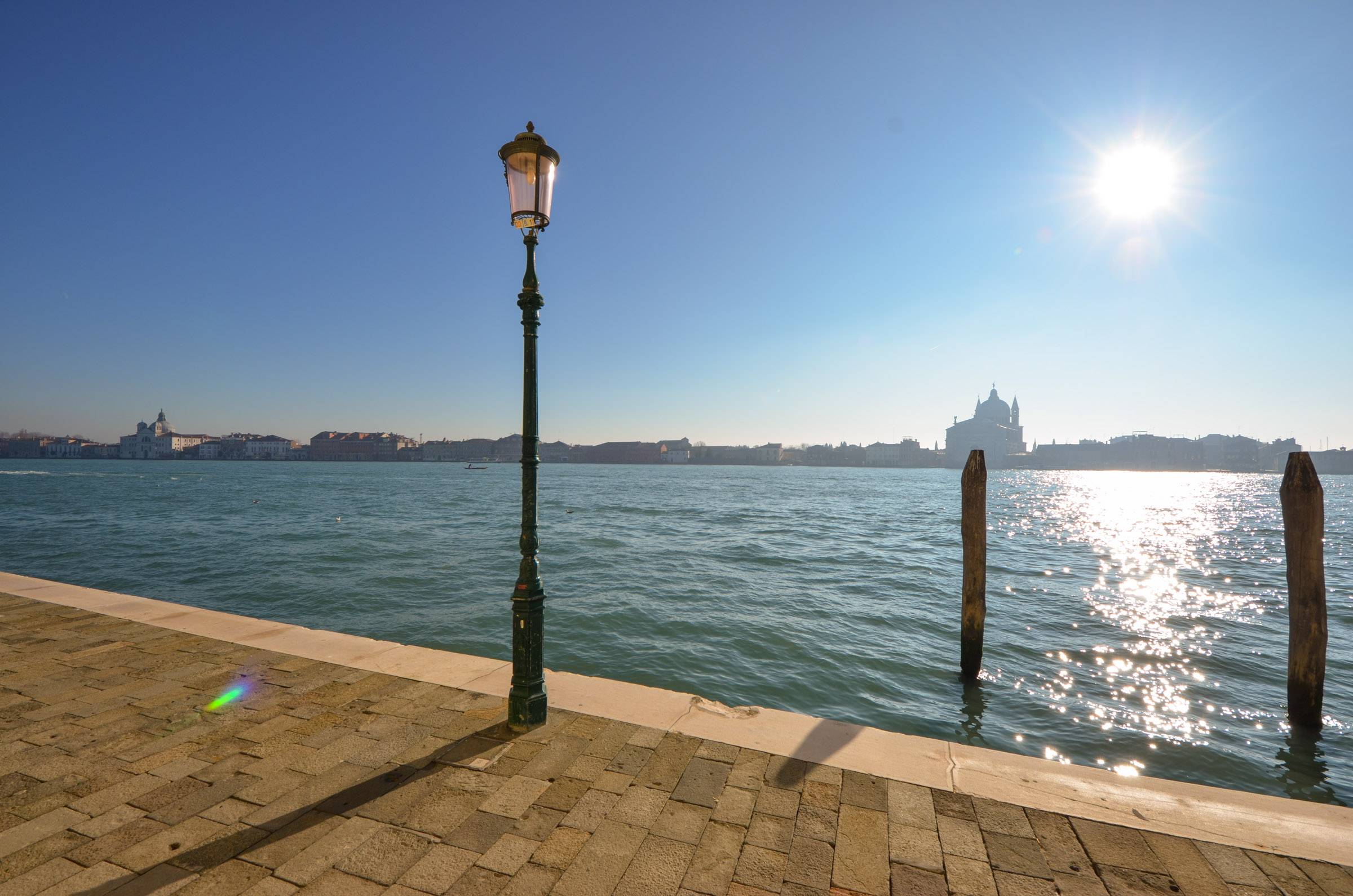 panoramic view enjoyable from the living/dining/bedroom of the Palladio apartment