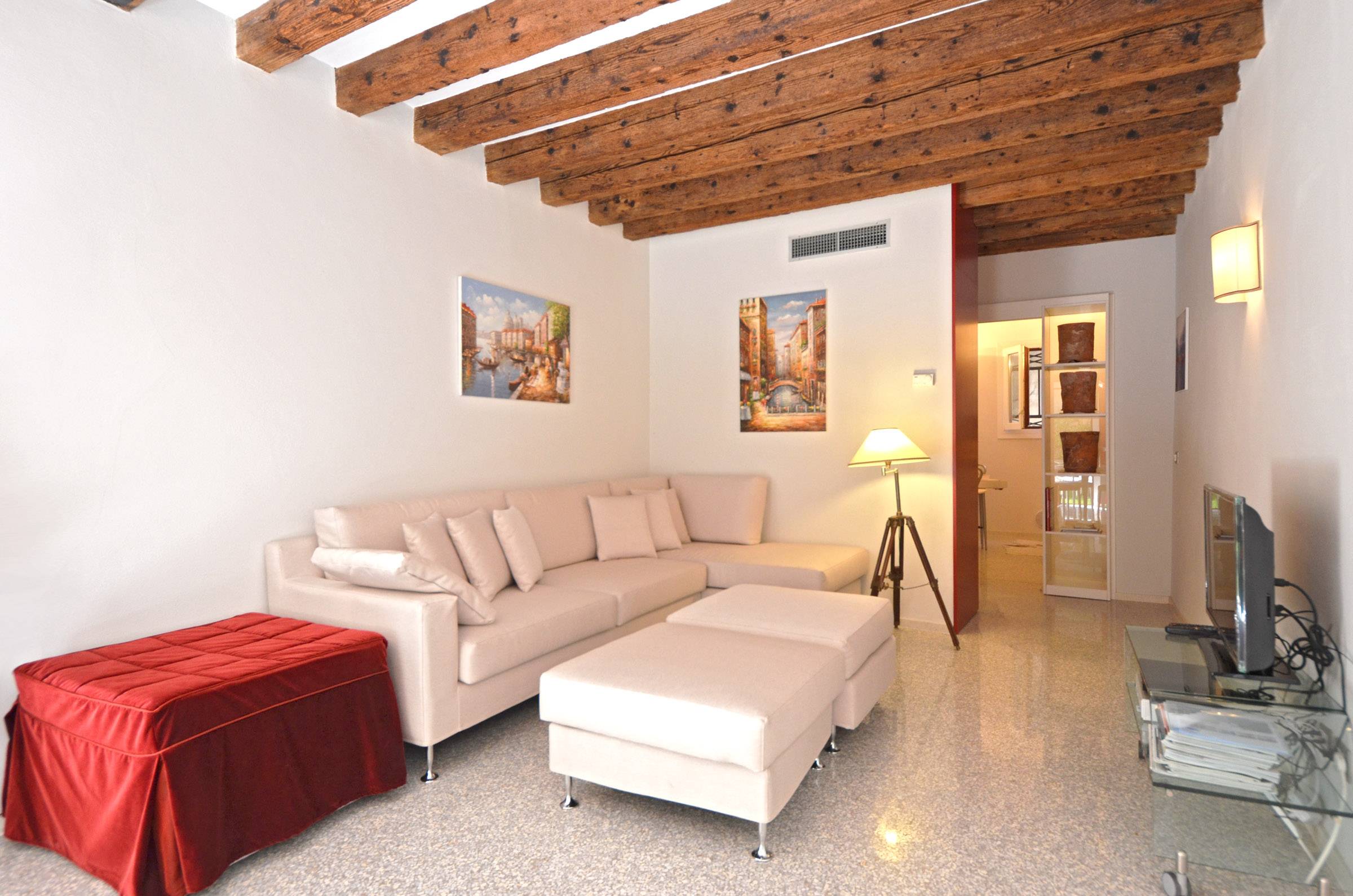 living room of the Palladio "C" apartment