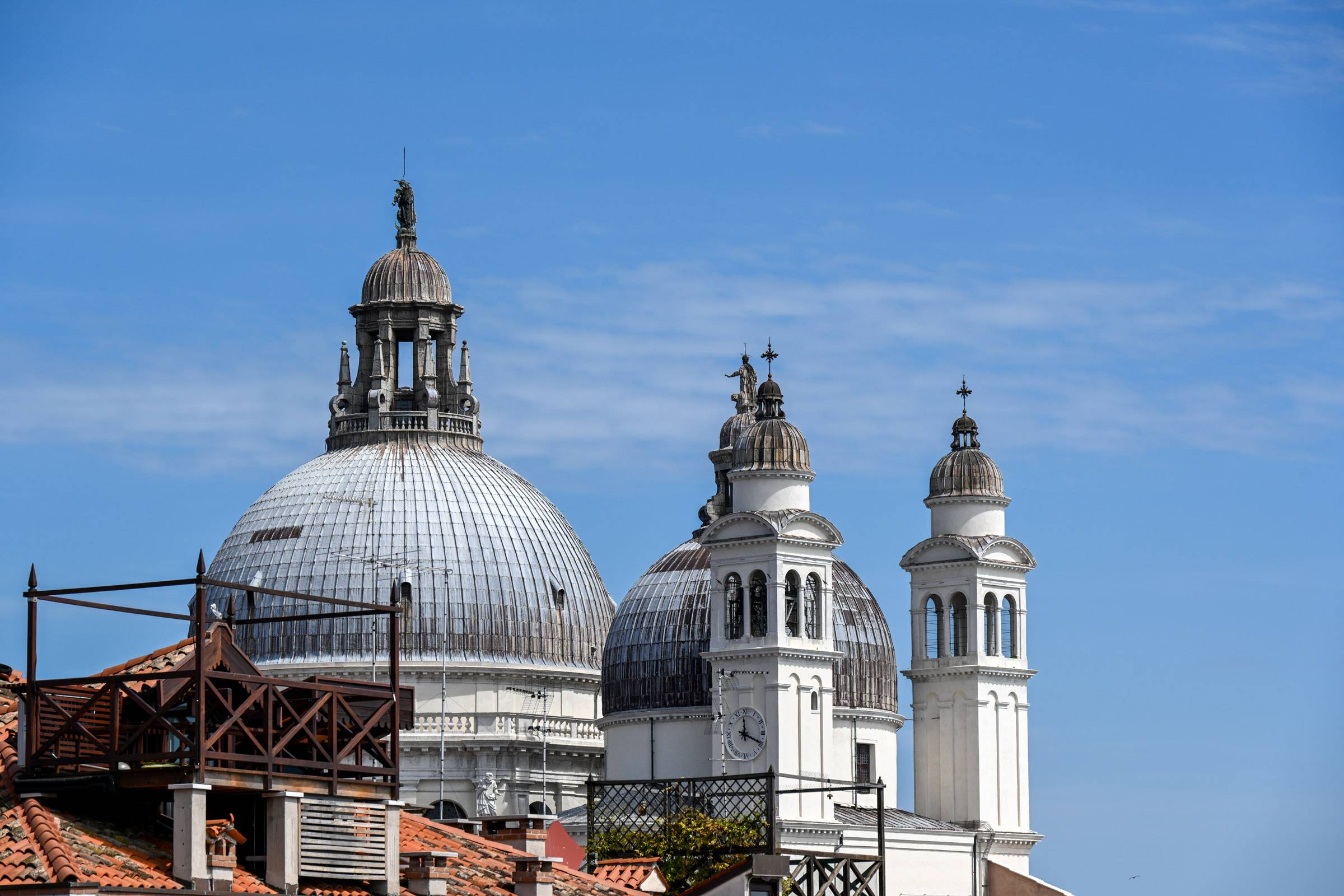 view of Basilica della Salute from the terrace