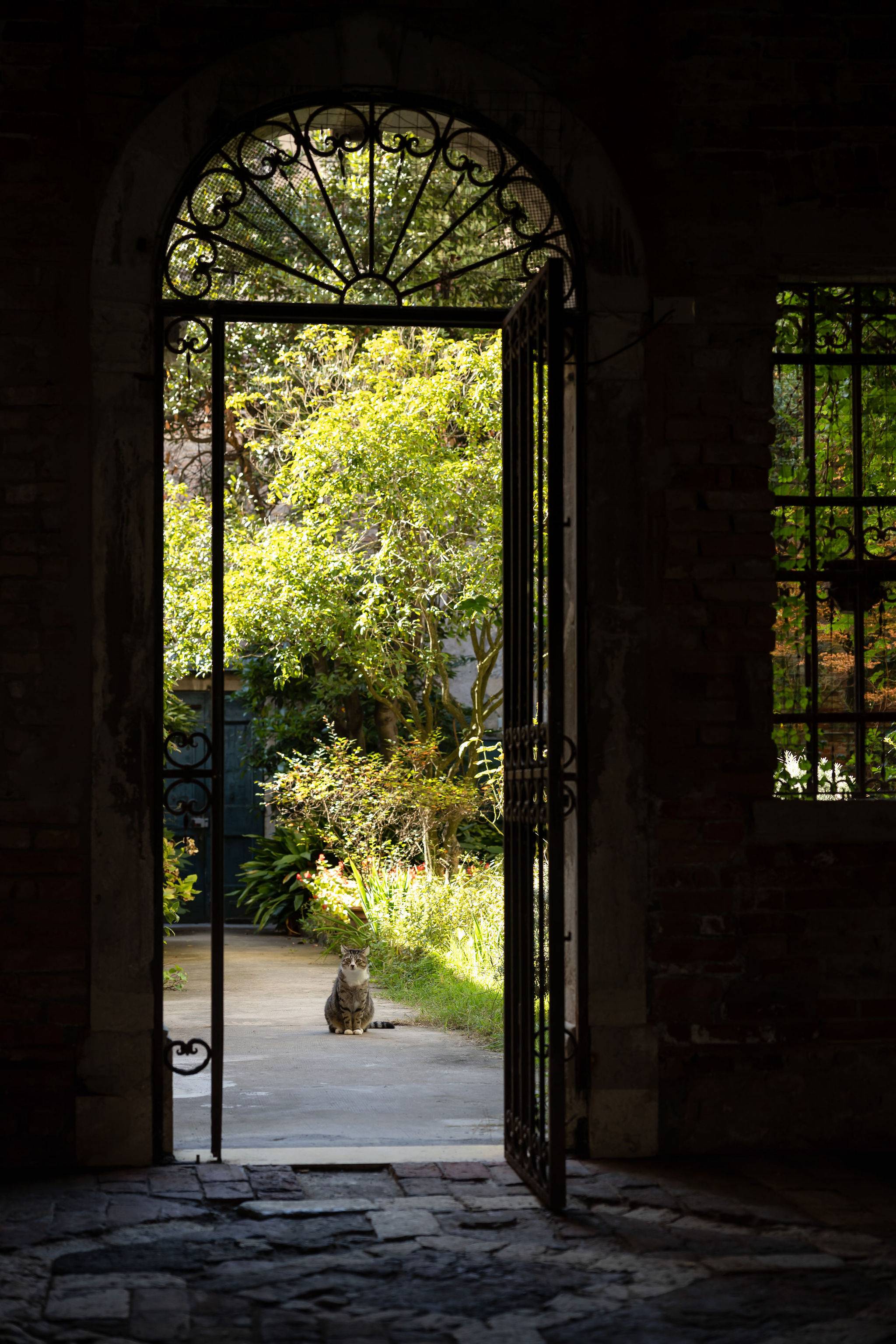 door to the shared garden