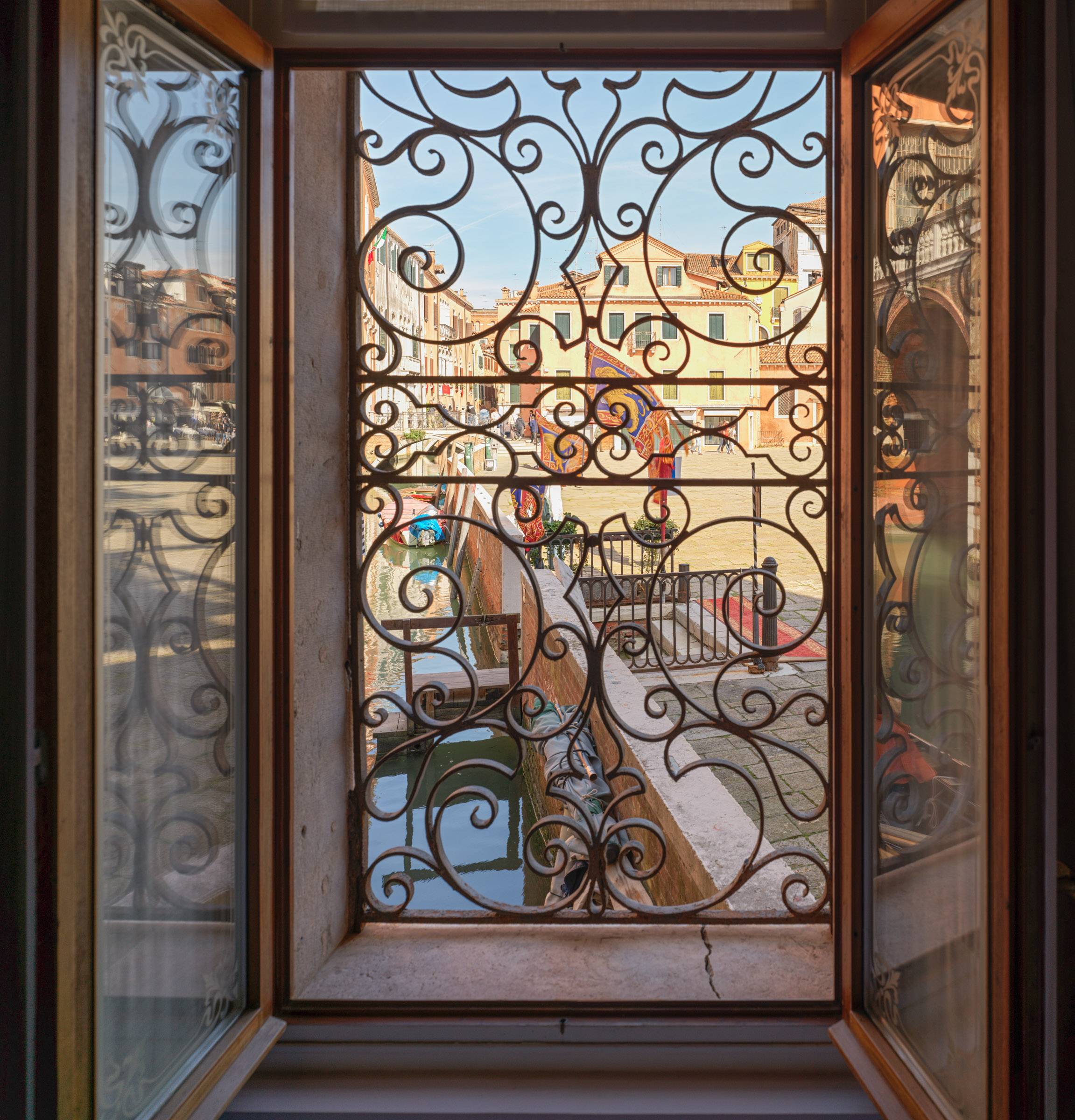 View of Canal and Campo Sant'Angelo from the Albinoni apartment View of Canal and Campo Sant'Angelo from the Albinoni apartment